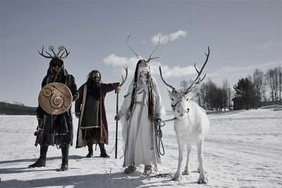 Die drei Protagonisten der Pagan-Folk-Band Heilung